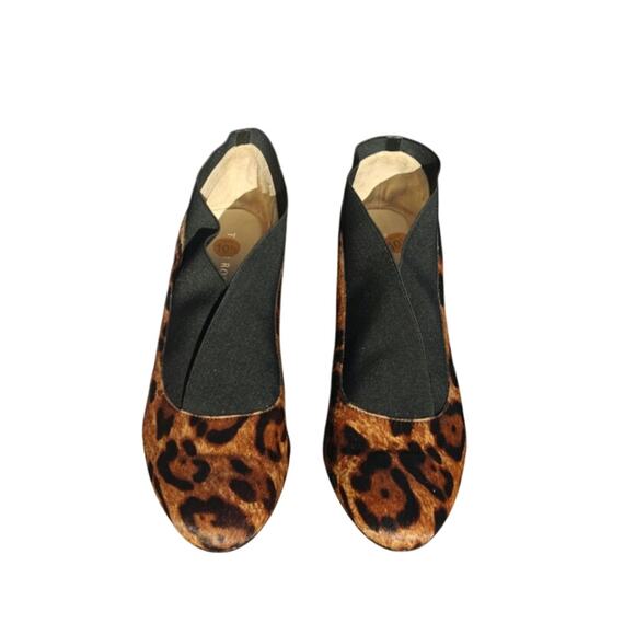 Animal print Taryn Rose Wedge round pumps sz 10.5 - Picture 2 of 8